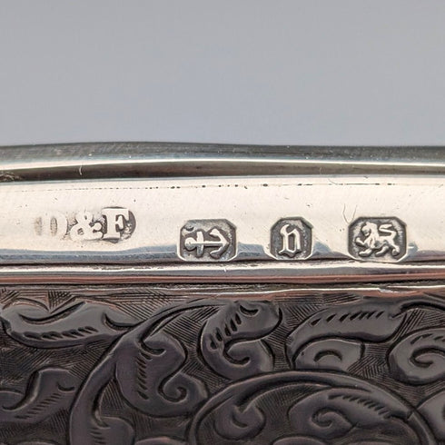 1895年 英国アンティーク 純銀製 両開き型カードケース 123g Deakin&Francis